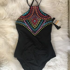 Laundry by Shelly Segal "Antigua" swimsuit Sz S